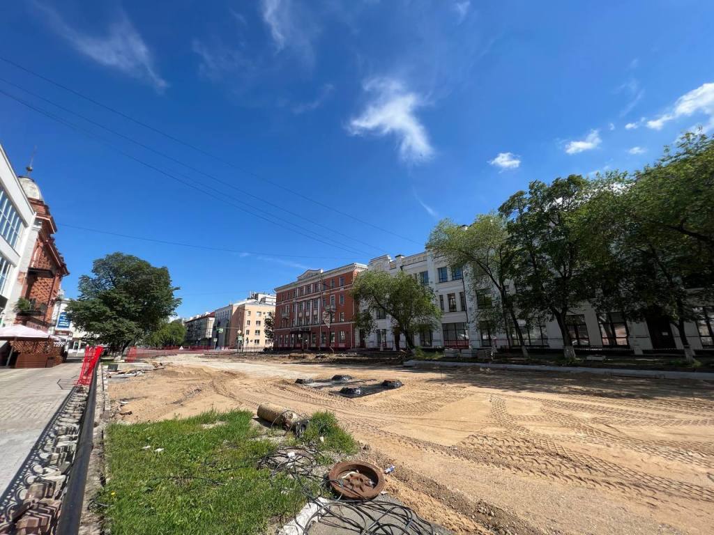 улица Ленина - ремонт - Благовещенск 2022 