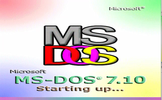 Miscrosoft MS-DOS 7.10 Starting up на экране загрузки